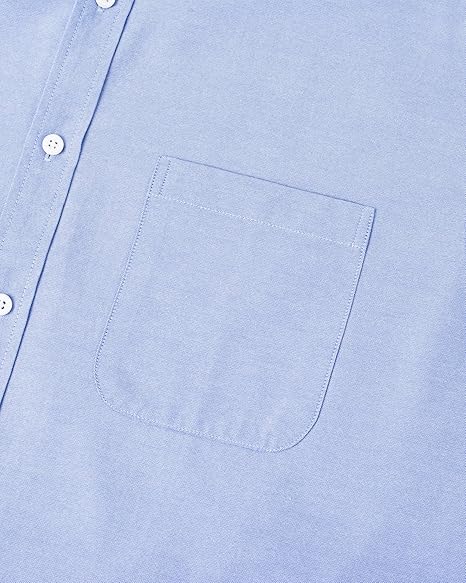 Alimens & Gentle Mens Solid Oxford Shirt Long Sleeve Dress Shirt Work Casual Button Down Shirts with Pocket thumbnail